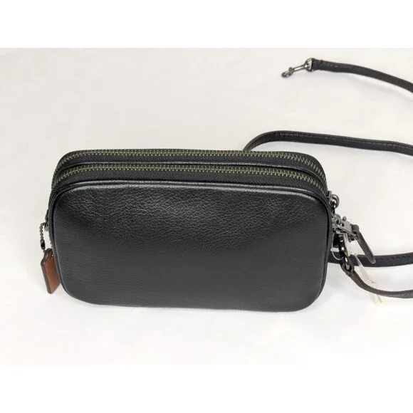 Coach Crossbody Clutch Bag In Canyon Quilt Denim Patchwork Leather NWT - Picture 4 of 8